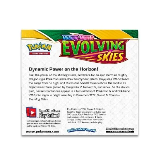 Pokemon Sword and Shield Evolving Skies Booster Display Box  (36 Packs of 10 Cards) image {2}
