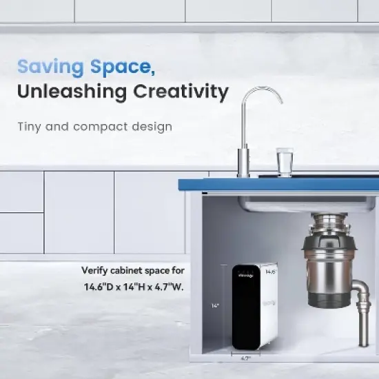 Waterdrop TSU Ultra-Filtration Under Sink Water Filter System with 3 TSPP Filter and 1 TSCT Filter image {3}