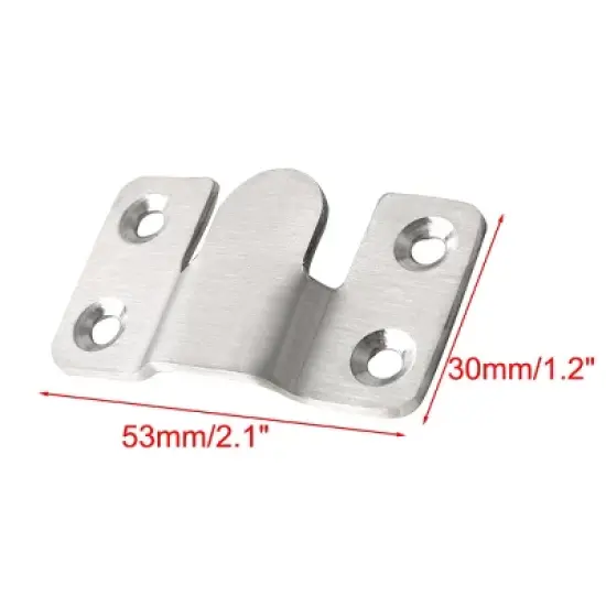 Unique Bargains Stainless Steel Furniture Sectional Sofa Connector Silver Tone 2.1" x 1.2" 10 Pcs image {1}