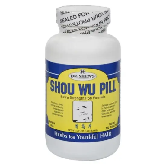 Dr. Shen's Shou Wu Youthful Hair Pill - 700 mg - 200 Tablets image {2}