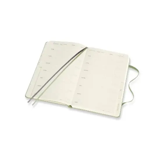 Moleskine Guided Journal 5.12"x8.25" Wellness: Hard Cover, Adult Wellness Notebook, 400 Pages, Elastic Closure, Light Green image {5}