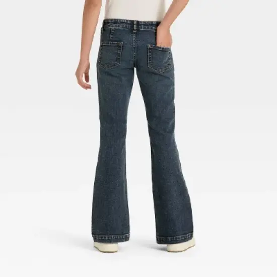 Girls' Low-Rise Flare Jeans - art class&trade; Dark Wash image {1}