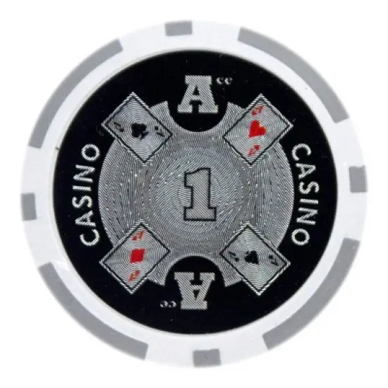 Slickblue 14-Gram Clay Composite Poker Chips 25-Pack, Laser Inlay, Casino Game Chips, Multicolor, $1-$25K image {4}