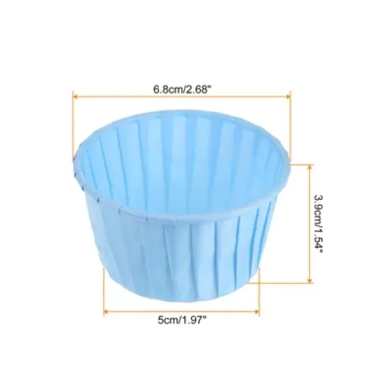 Unique Bargains Paper Grease Resistant Heat Resistant Non Stick Baking Cups Standard Size 3.5oz image {1}
