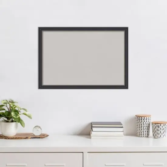 26"x18" Stylish Wood Frame Cork Board Black - Amanti Art image {6}