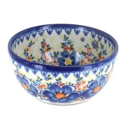 Blue Rose Polish Pottery 71 Vena Dessert Bowl image {4}