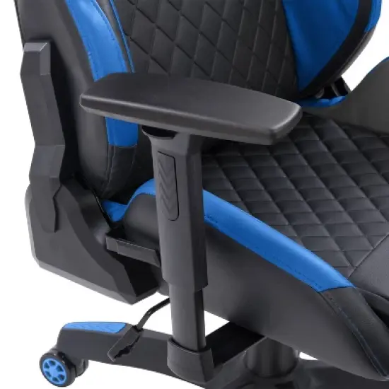Nightshade Gaming Chair Black and Blue - CorLiving image {6}