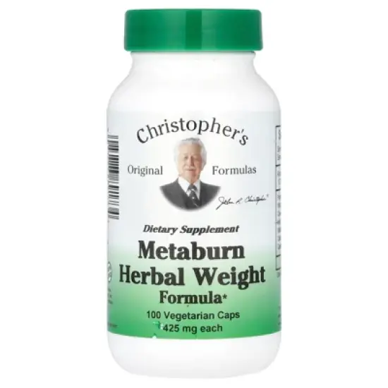 Christopher's Original Formulas Metaburn Herbal Weight Formula, 100 Vegetarian Caps image {3}