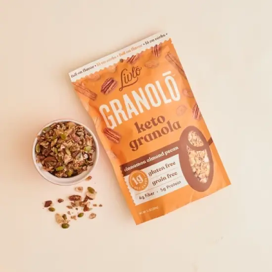 Livlo Granolo, Keto Granola, Cinnamon Almond Pecan, 11 oz image {2}