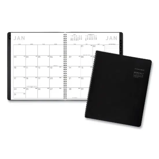 Contemporary Monthly Planner, Premium Paper, 11 x 9, Black Cover, 12-Month (Jan to Dec): 2026 image {4}