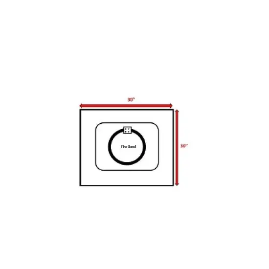 30" Steel Outdoor Fire Pit Table with Lid, Wind Shield, and Lava Rocks image {5}