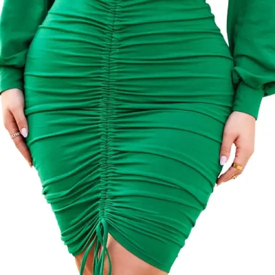 Rebdolls Women's Ruched Bodycon Skirt image {1}