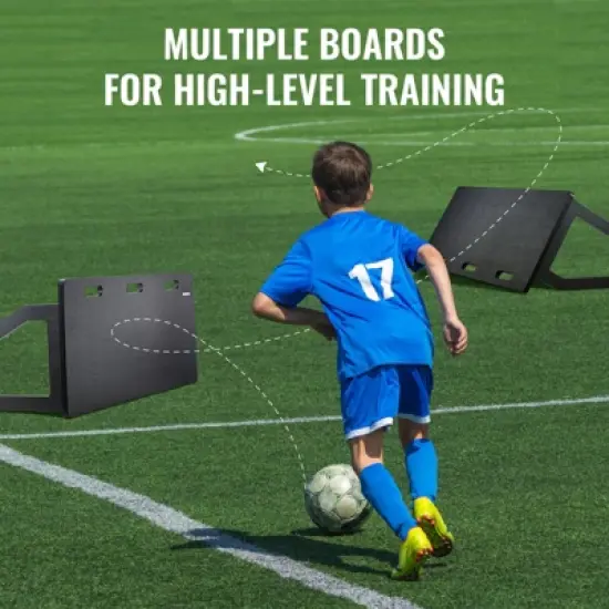 VEVOR Soccer Rebounder Board, 45"X18" Portable Soccer Wall with 2 Angles Rebound, Foldable HDPE Kickback Rebound Board, Soccer Training Equipment image {6}