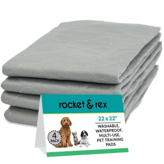 rocket & rex Washable Reusable Pee Pads for Dogs - M image {10}