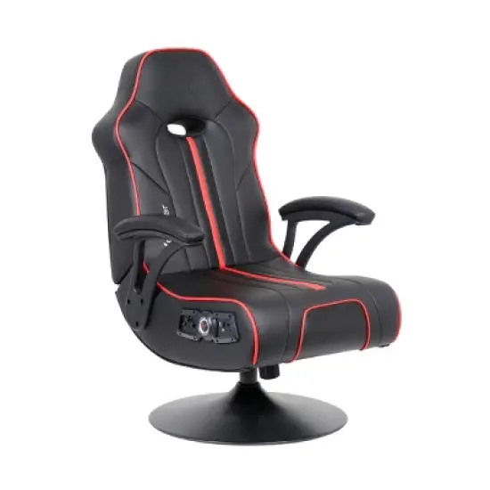Torque Bluetooth Audio Pedestal Gaming Chair with Subwoofer Black/Red - X Rocker image {1}