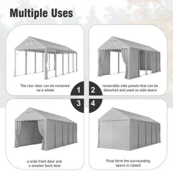 Captiva Designs 13&rsquo;x26&rsquo; & 13&rsquo;x32&rsquo; Heavy-Duty Canopy Tents &ndash; Waterproof, UV Resistant with Vents & Sidewalls for Events, Markets, Weddings, and Parties image {12}