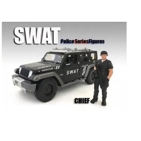 SWAT Team 4 Piece Figure Set For 1:24 Scale Models by American Diorama image {2}