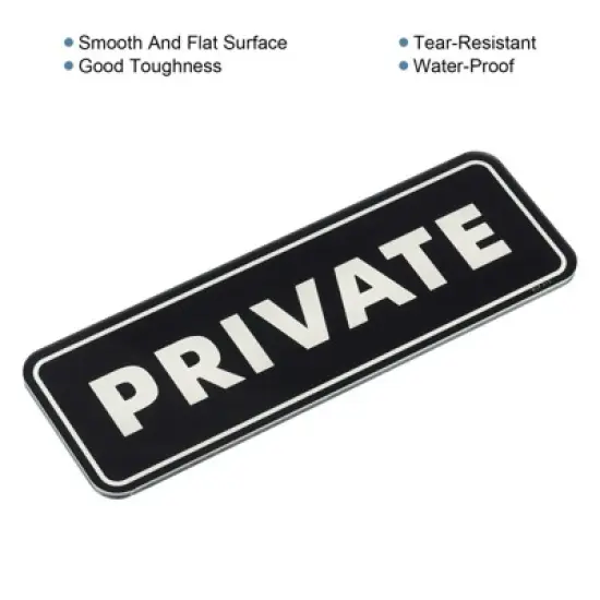 Unique Bargains Acrylic Self-Adhesive Decor Home Office Private Door Sign image {3}