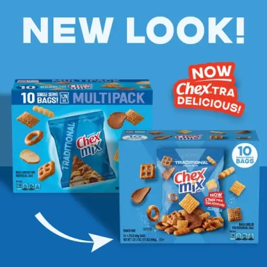 Chex Mix Traditional Snack Mix Bags - 17.5oz/10ct image {1}