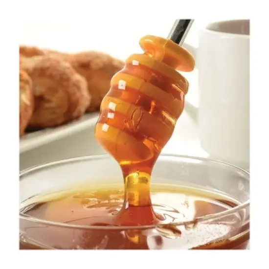 Norpro 6" Silicone Honey Dipper with Stainless Steel Handle image {2}