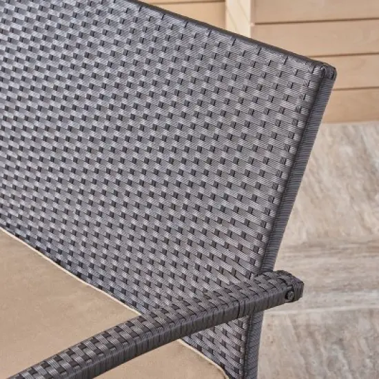 Cordoba 6pc Wicker Conversation Set - Brown/Tan - Christopher Knight Home image {2}