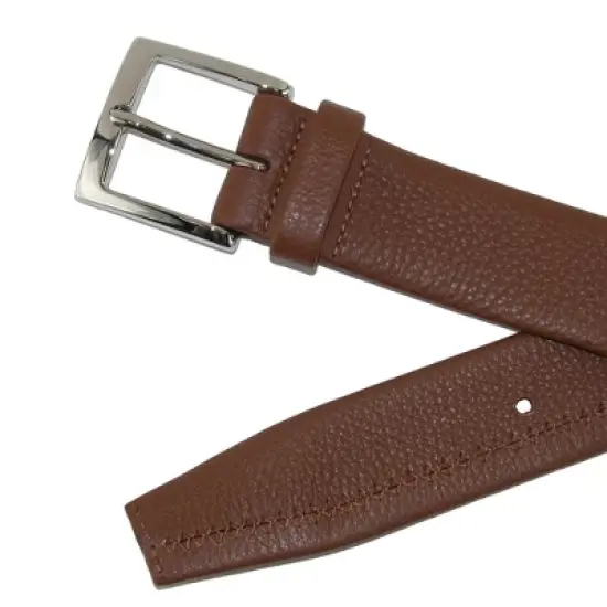 CrookhornDavis Men's Parma Buttercalf Grain Tubular Leather Dress Belt image {3}