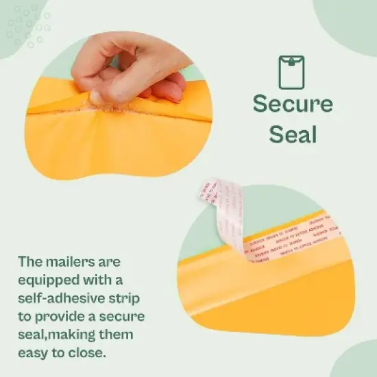 PSBM 100 Pieces 7.25" x 9.75" Kraft #DVD Padded Bubble Mailers for Shipping image {5}