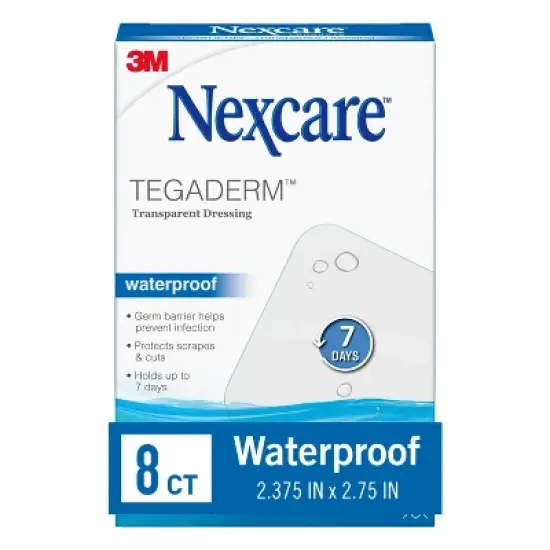 Nexcare Tegaderm Waterproof Transparent Dressing Bandage - 2-3/8 in x 2 3/4 in - 8ct. image {1}