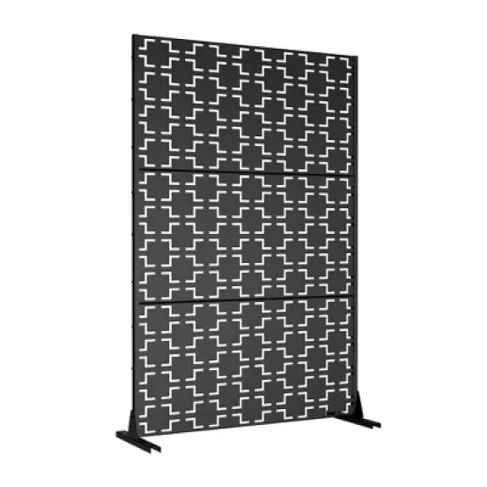 PexFix Metal Freestanding Privacy Screen Garden Fence For Deck Patio Balcony Outdoor Privacy Panel Square Design image {3}