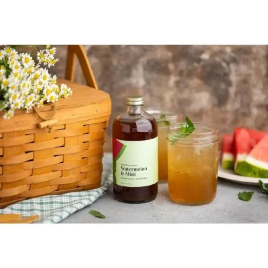 Wood Stove Kitchen Watermelon & Mint Cocktail and Mocktail Mixer, 16 fl oz image {3}
