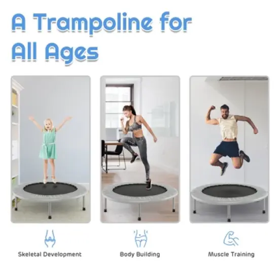 Infans 38" Mini Folding Trampoline Portable Recreational Fitness Rebounder image {8}