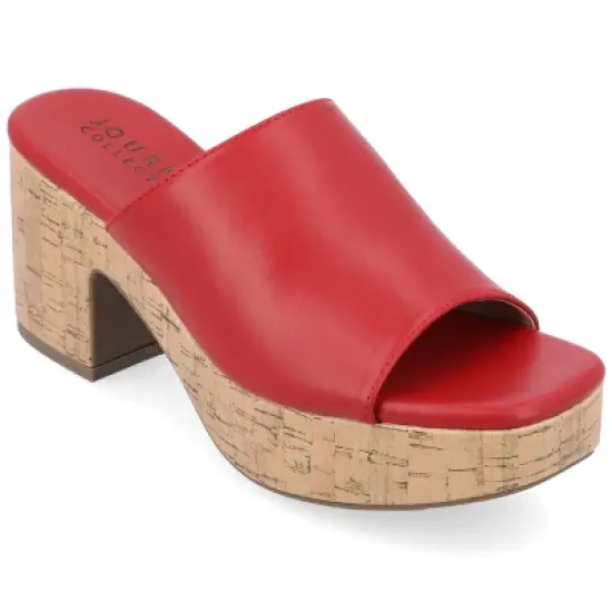 Journee Collection Womens Astter Tru Comfort Foam Slip On Platform Open Toe Sandals image {11}