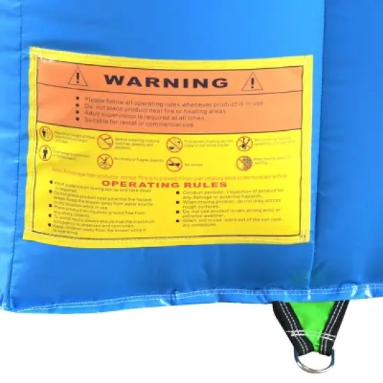 Costway Inflatable Santa Claus Water Park Castle Jumper Christmas Bounce House Without Blower image {5}