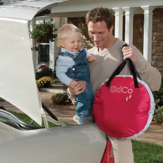 KidCo PeaPod Portable Toddler Travel Bed & Storage Bag, Cranberry (2 Pack) image {3}