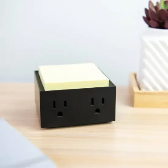 Office Konnect Stackable Power Hub Black - Bostitch: Desk Organization Set, Small Office Supplies, Black Mesh image {3}