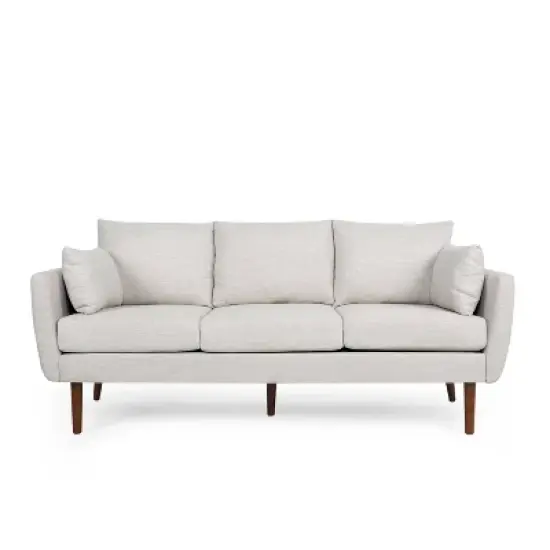Feichko Contemporary Fabric Pillow Back 3 Seater Sofa - Christopher Knight Home image {10}