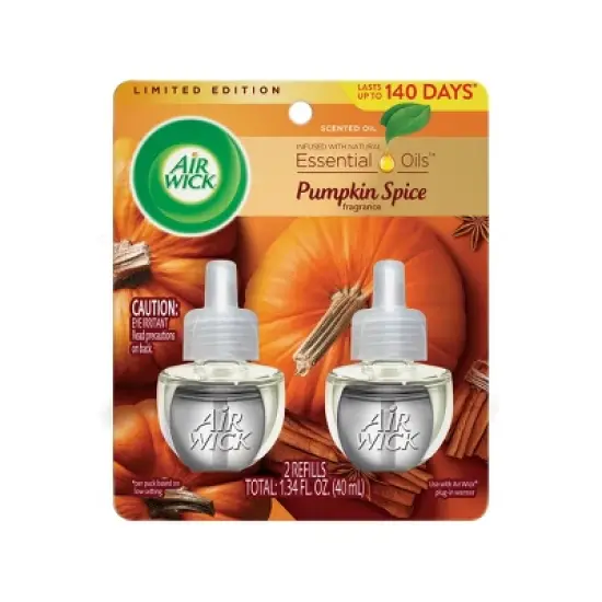 Air Wick Scented Oil Air Fresheners - Pumpkin Spice 2ct image {1}