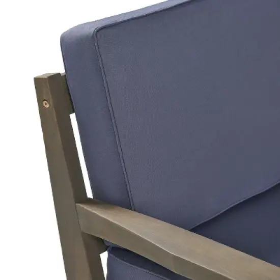 GDFStudio Parma Acacia Wood 3 Seater Sectional Sofa Set with Ottoman image {7}