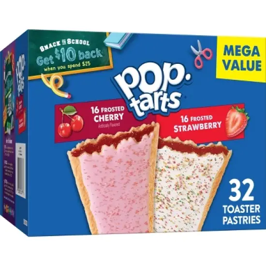 Pop-Tarts Frosted Cherry and Frosted Strawberry Pastry Variety Pack - 32ct / 54.1oz image {9}