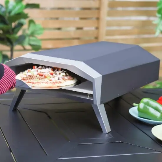 Captiva Designs E02GR011 Propane Gas Outdoor Pizza Oven - Black image {2}