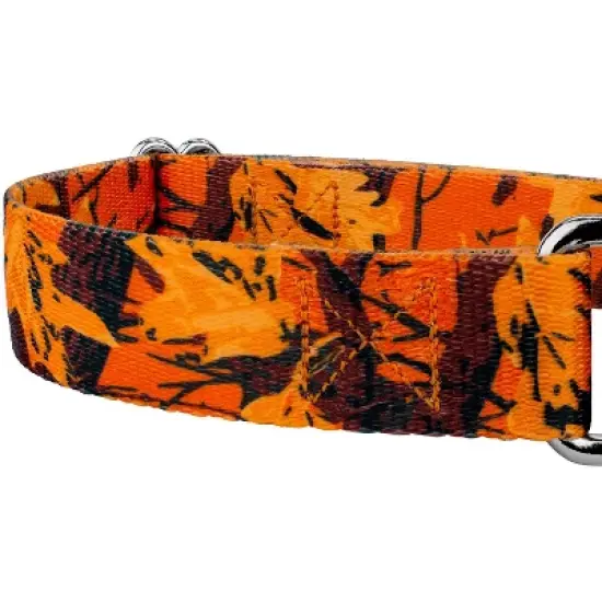 Country Brook Petz Orange Sunset Camo Martingale Dog Collar and Leash image {3}
