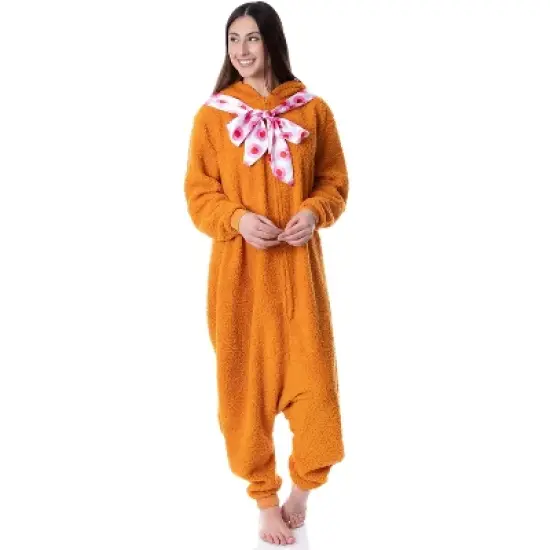 Disney The Muppets Unisex Adult Fozzie Bear Costume Plush Kigurumi Union Suit Pajama image {3}