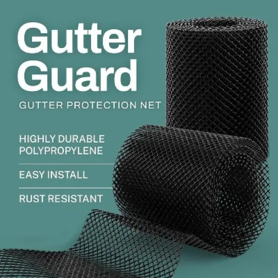 Home Intuition Leader and Gutter Guard from Leaves, Twigs, Branches Plastic Mesh Guards Leaf Protector image {1}