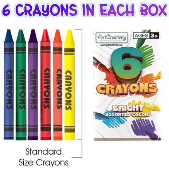 ArtCreativity Crayons Bulk Set - 150 Packs (900 Total), 6ct Boxes, Kids Art image {2}
