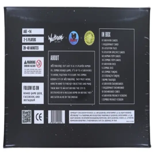 Golden Bell Studios WestBrooke Out Last Board Game image {2}