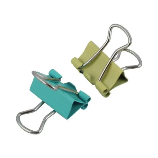 Unique Bargains Office Metal Spring-Loaded File Document Organize Binder Clips 15mm 60pcs image {2}