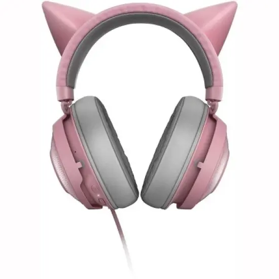 Razer RZ04-02980200 Kraken Kitty Wired THX Spatial Audio Gaming Headset for PC with Chroma RGB Lighting Quartz Pink Certified Refurbished image {4}
