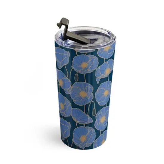 Emanuela Carratoni Moody Blue Garden 20 oz Stainless Steel Travel Mug - Deny Designs image {2}