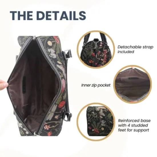 Signare USA Morning Garden Black Travel Bag image {3}