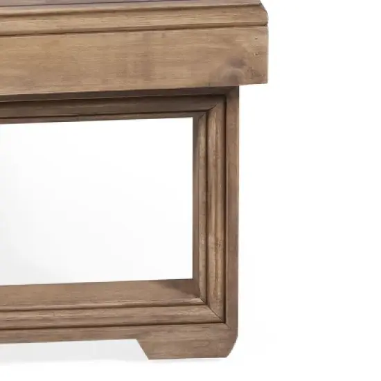 GDFStudio Andrae Outdoor Acacia Wood Loveseat and Coffee Table Set with Cushions image {3}